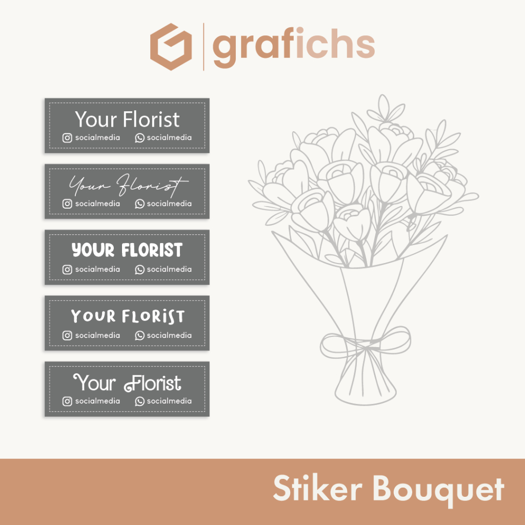 

Stiker Bouquet Bunga Florist GISB06-10 by Grafichs