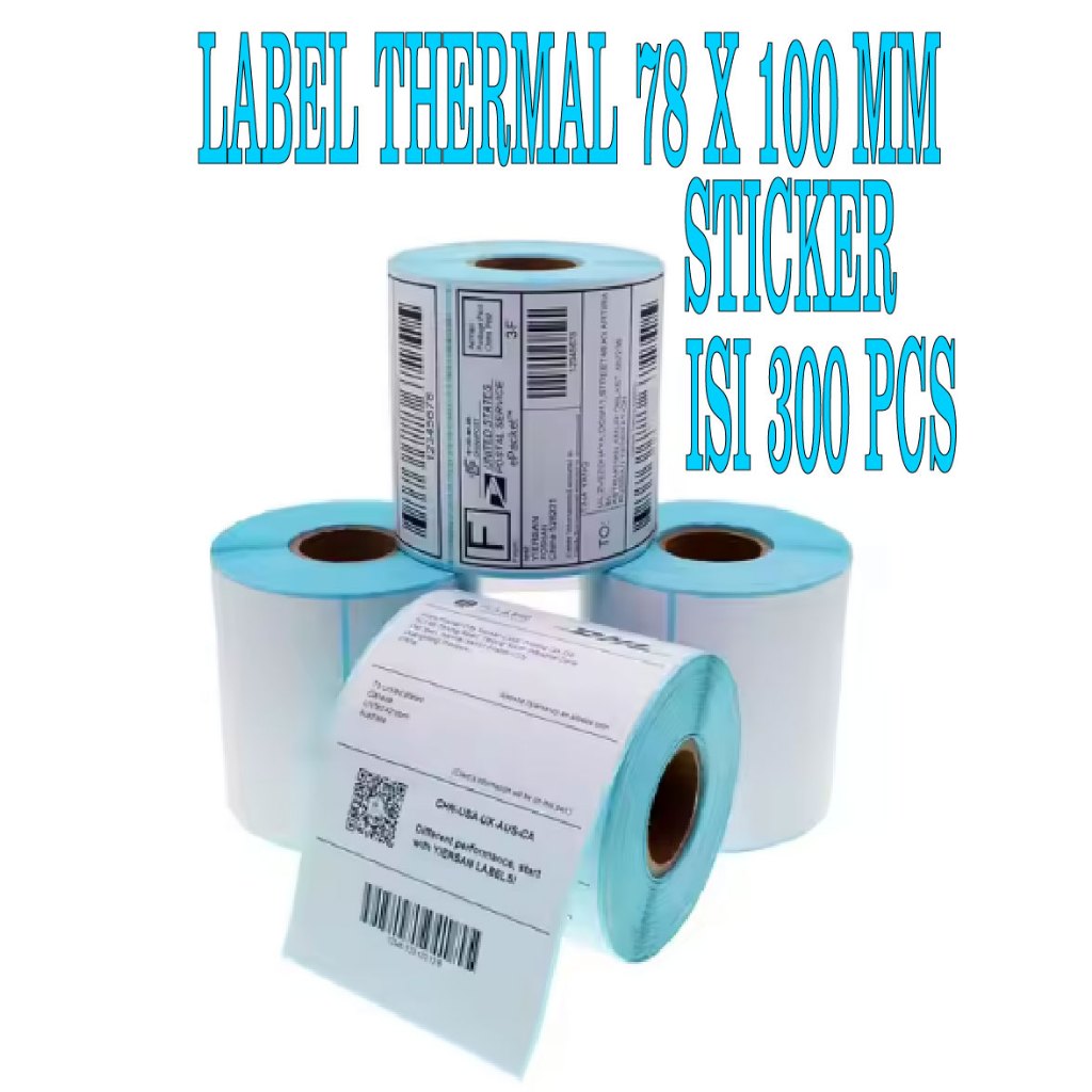 

Label Thermal 78 x 100 mm Sticker Isi 300pcs