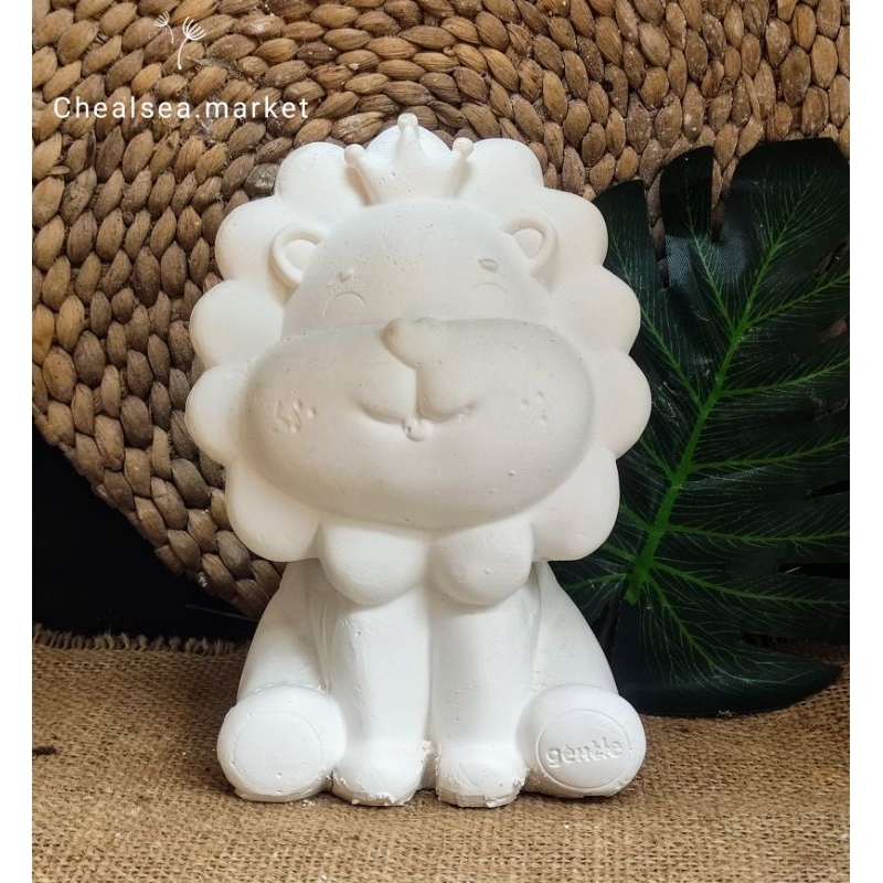 patung gypsum lukis celengan Lion