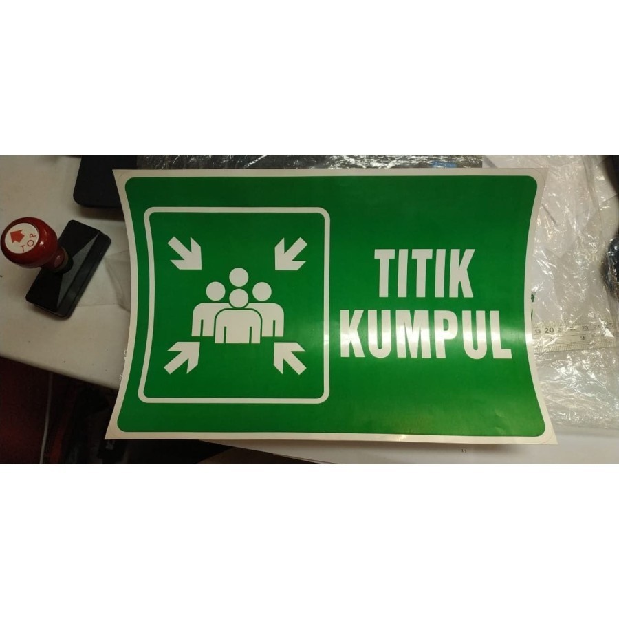 

SIGN LABEL STICKER SAFETY TITIK KUMPUL UK 20X30CM