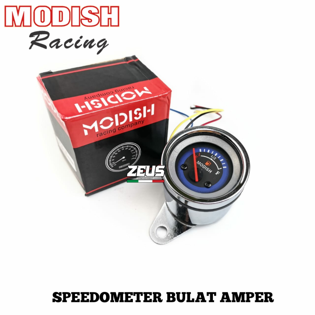 PROMO-Speedometer Bulat Amper Bensin Jarum LED Bulat 12 Volt Jarum Fuel Meter Bensin Analog Motor