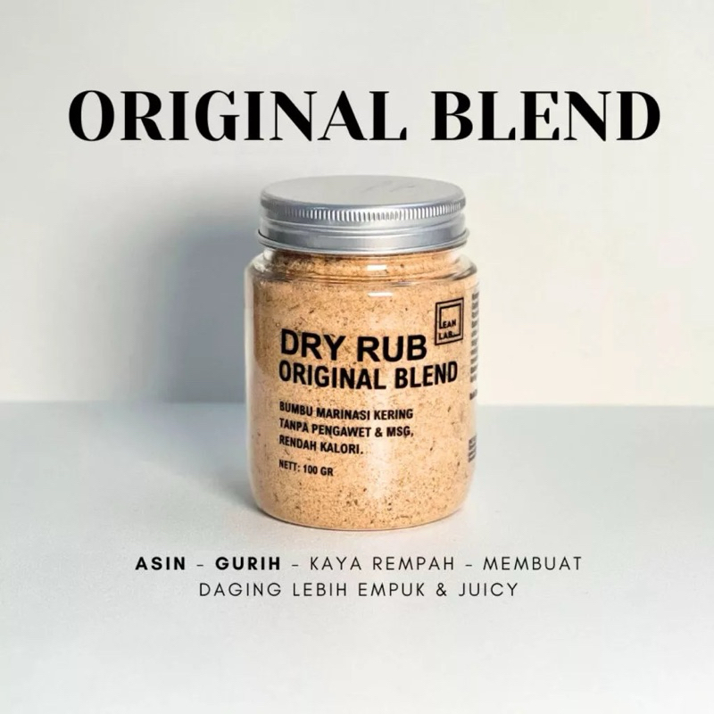 

lean lab dry rub original blend 100 gram bumbu masak healthy