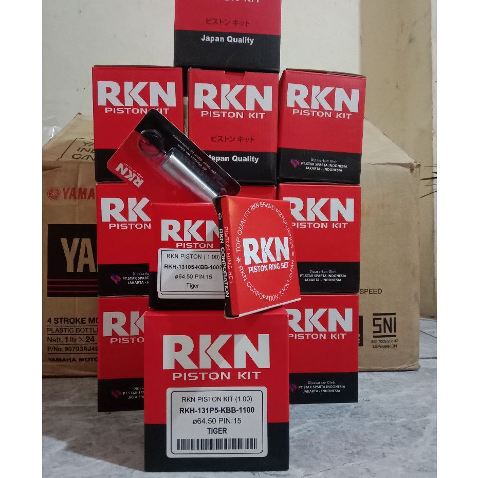 PISTON HONDA TIGER ORIGINAL RKN (PISTON DAN RING PISTON) OVERSIZE 0.50 1.00 (KWB)
