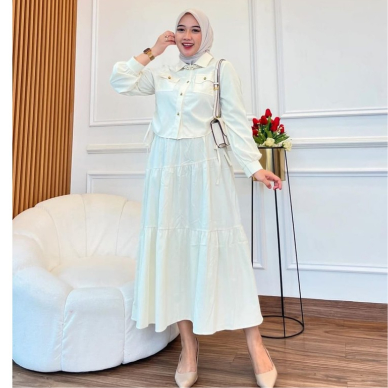 Baju Celana Rok Muslimah Malaysia Setelan Wanita Viral 2026 Terbaru Stelan Rumahan Perempuan Muslim 