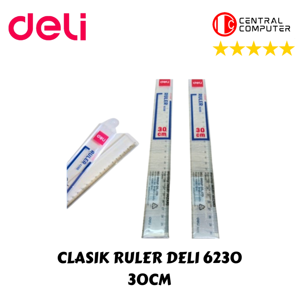 

Deli Ruler 30 cm 6230 / Penggaris Mistar Plastik 30 cm