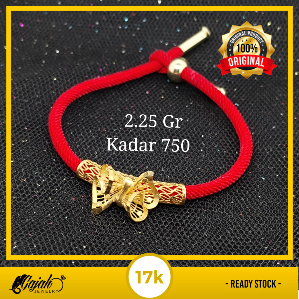 Gelang Tali Emas 17K - Toko Emas Gajah Online - 2.25 Gr - 6981