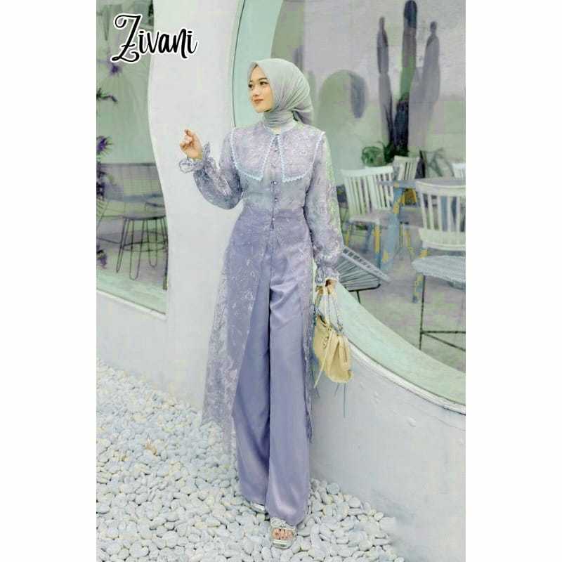 SETELAN ZIVANI CELANA DAN OUTER TANPA INNER ( DALAMAN ) / SET WANITA KONDANGAN PESTA KEKINIAN