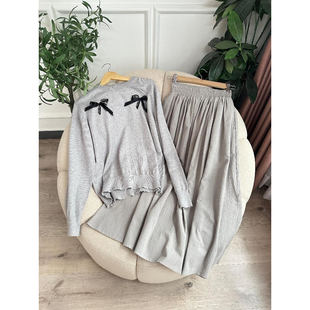 Rona Knitwear Pita Set Skirt ALLN