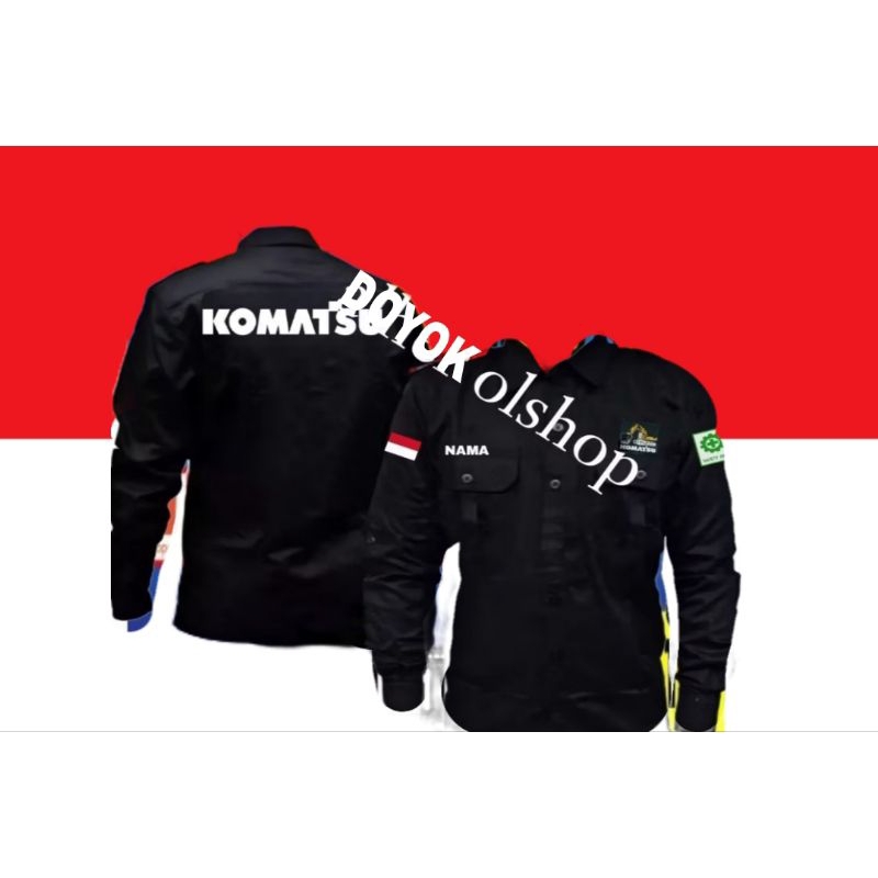 kemeja Komatsu seragam Komatsu pdh Komatsu baju Komatsu kemeja kerja Komatsu pdh kerja Komatsu serag