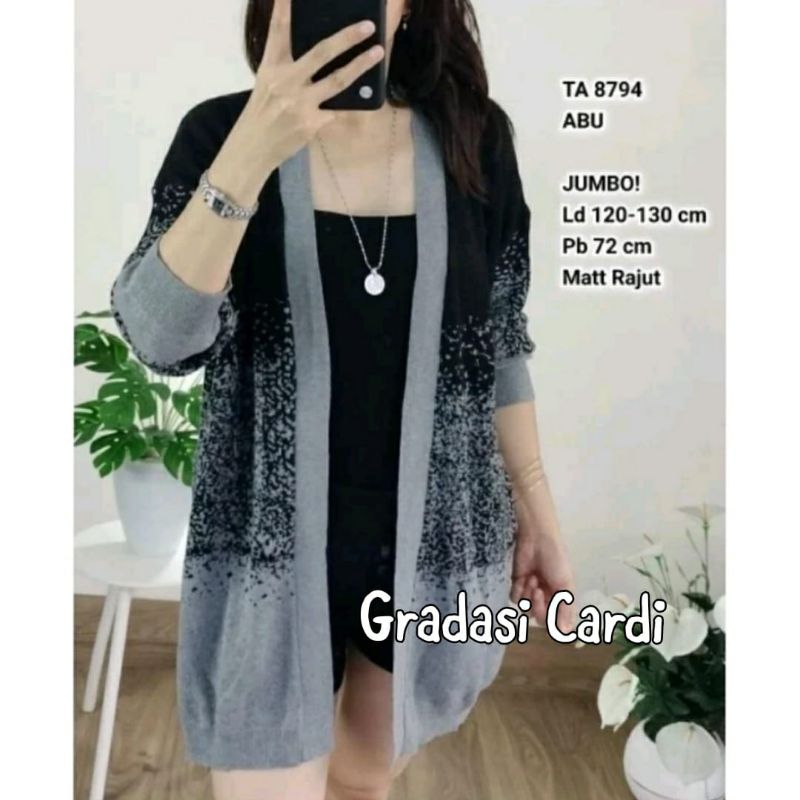 JUMBO LD 120-130 cm GRADASI CARDI RAJUT BAJU WANITA