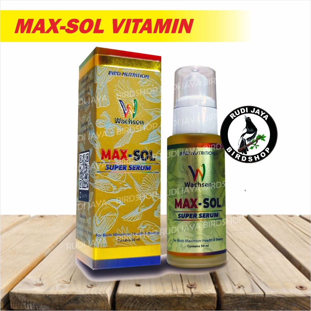 MAX-SOL MAXSOL VITAMIN PROTEIN PENGGACOR SEMUA JENIS BURUNG MURAI KACER PLECI KENARI ANIS LOVEBIRD
