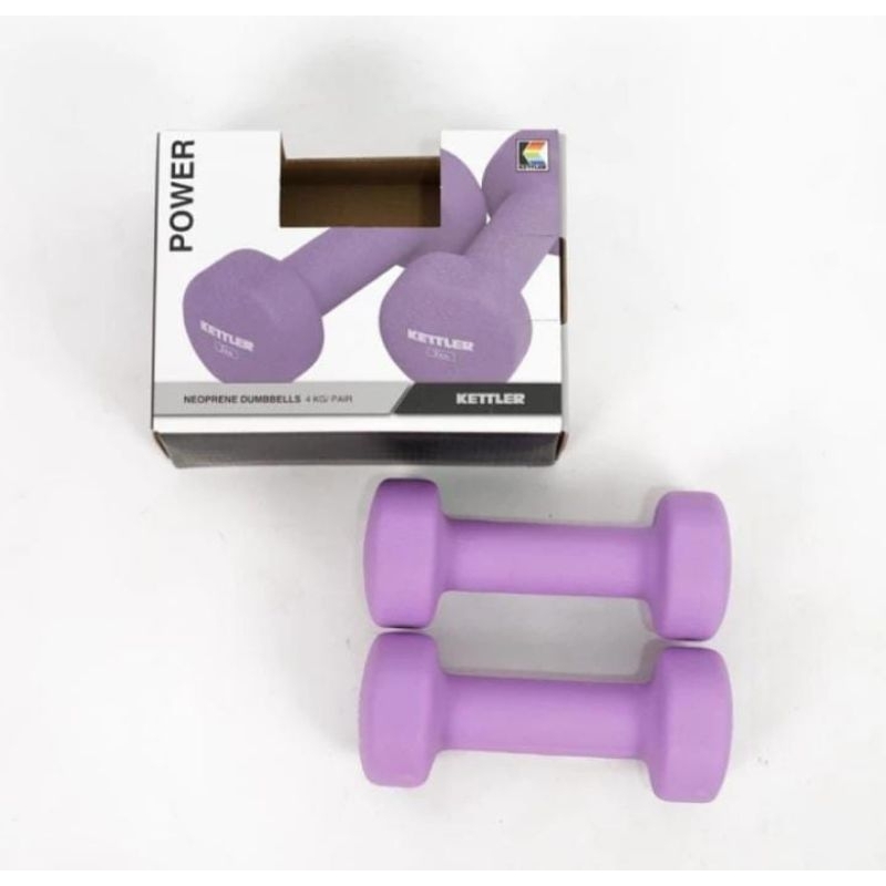 NEOPRENE DUMBBELLS KETTLER ORI 4KG/PAIR DUMBEL KETTLER/BARBEL KETTLER SEPASANG