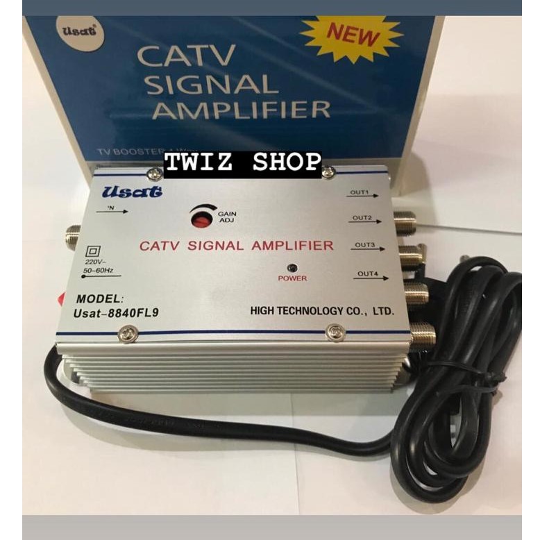 CATV Signal Amplifier Booster 4 Way 40db Murah