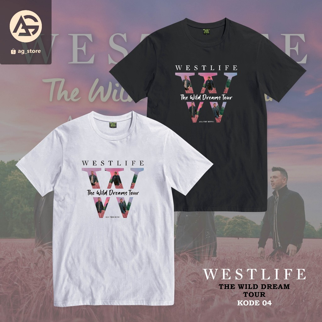 KAOS WESTLIFE//WESTLIFE//THE WILD DREAM TOUR//WESTLIFE GREATES HITS//TSHIRT WESTLIFE