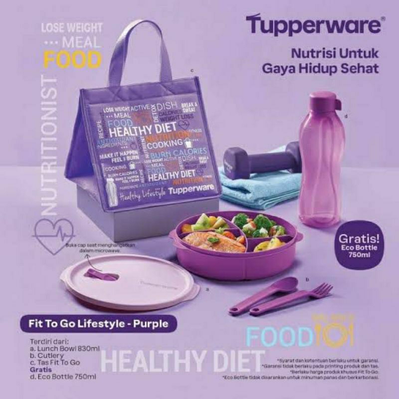 

fit to go ungu Tupperware