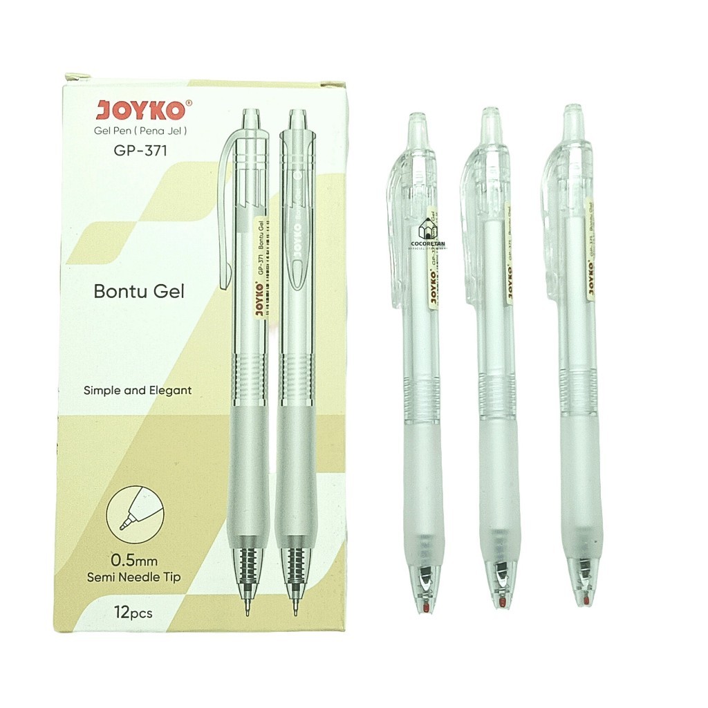 

[ PACK ] Pulpen Ballpoint Pen Gel 0.5 mm - Joyko GP-371 Bontu MURAH!