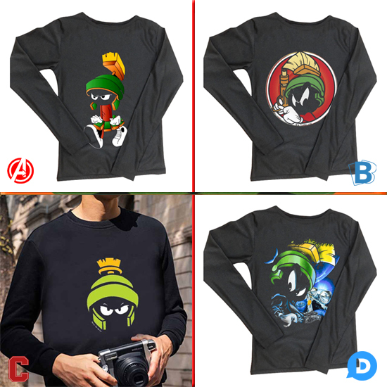 New Longsleeve Tshirt  M A R V I N  Tshirt 100% Cotton Black | Size S M L XL XXL 3XL 4XL | Kaos Tang