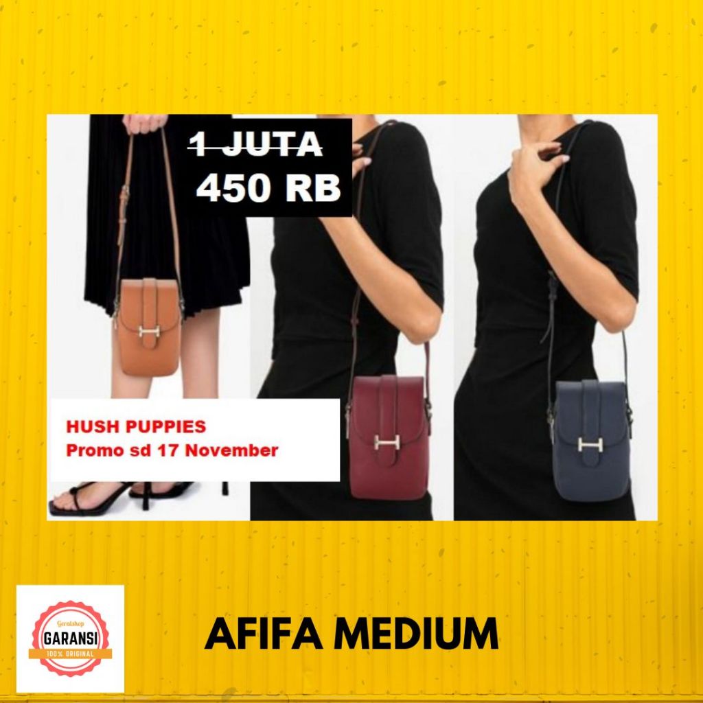 Tas selempang sling bag Hush Puppies wanita sale AFIFA 100% HushPuppies original store