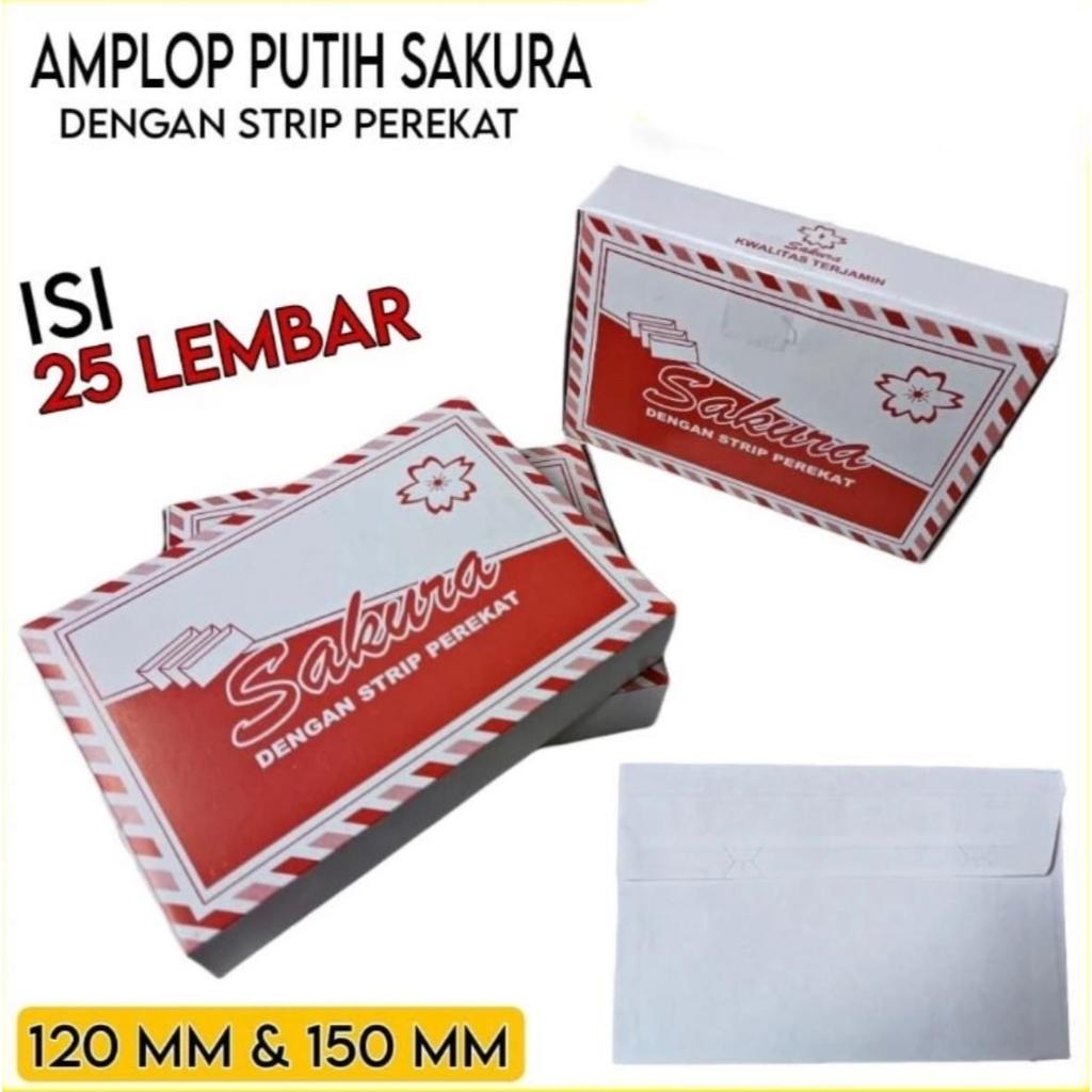 

(1BOX 25 LEMBAR) AMPLOP SAKURA PUTIH SAKU / AMPLOP SAKU PUTIH UNDANGAN