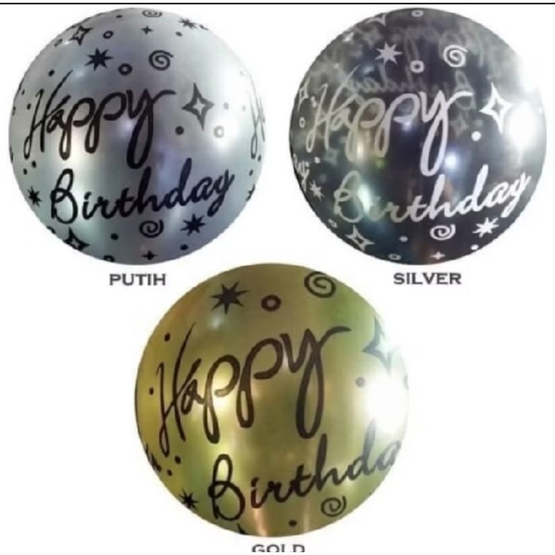 Balon Latex Happy Birthday / Balon Happy Birthday