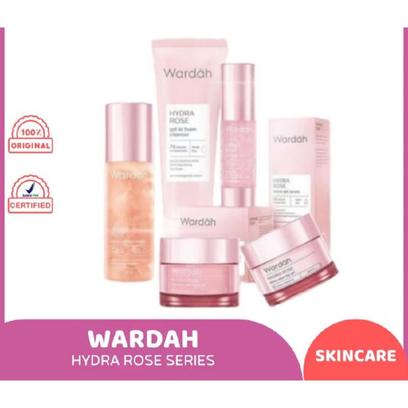 WARDAH HYDRA ROSE SKINCARE - Day & Night Cream/Toner/Facial Wash/Serum