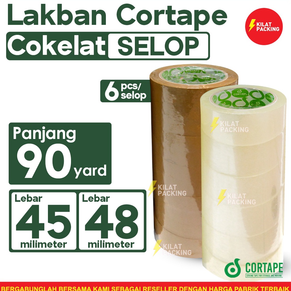 

KODE A15F Lakban Solasi Cortape Plakban Selotip Lakban Ekonomis Termurah Selop