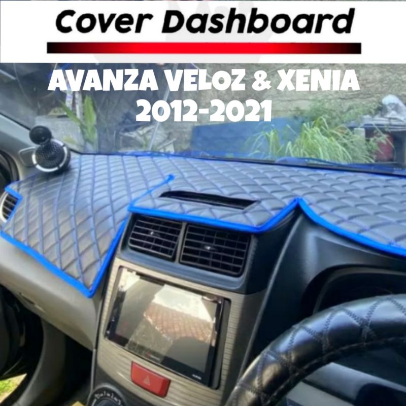 Cover Dashboard Mobil All New Avanza Veloz / Xenia 2012-2021, Custom Kulit Sintetis Motif Wajik, Aks