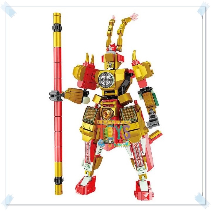 Mainan Building Block Robot Chinese Classic, Nezha,Erlang Shen, Golden Cicada, Mongkey King,Lubu,Zha