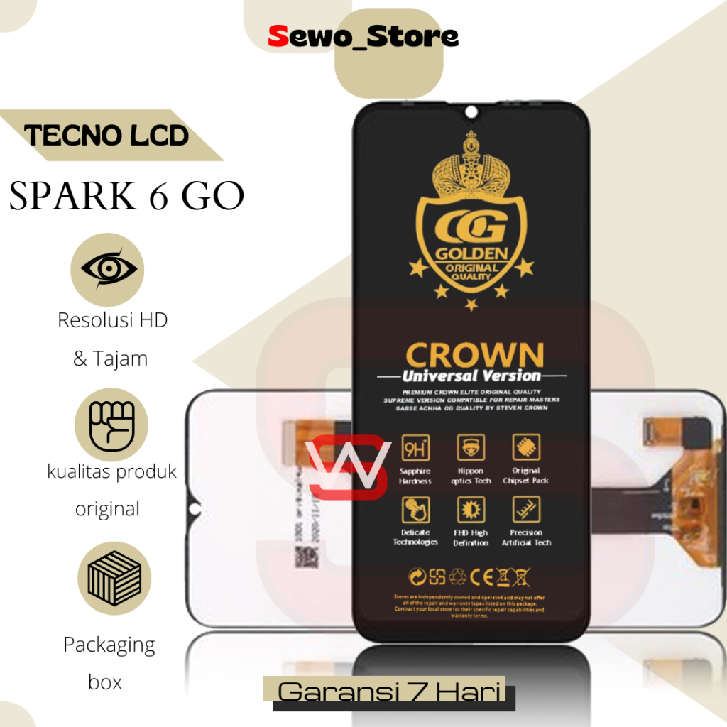 LCD TOUCHSCREEN TECNO SPARK 6 GO 2020 / TECNO KE5 / KE5J ORIGINAL FULLSET COMPLETE