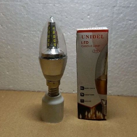 lampu kristal candle LED E14 putih 5 watt