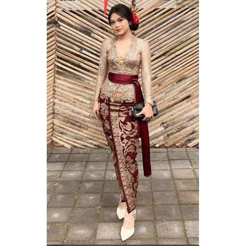 Kamen Jadi Songket Bordir Melar Kualitas Premium Spesial Maroon (Size M L XL dan XXL) dan Ukuran bes