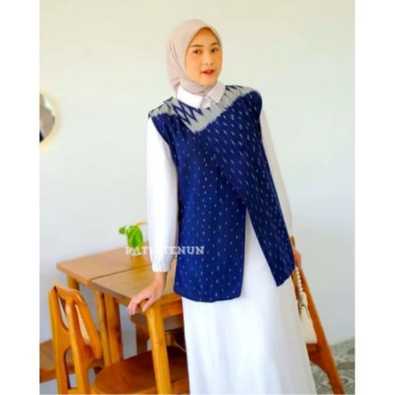 Vest Tenun Original/ Rompi Tenun Asli - Baju Tenun Atasan - Outer Tenun Etnic Unisex All Size Cocok 