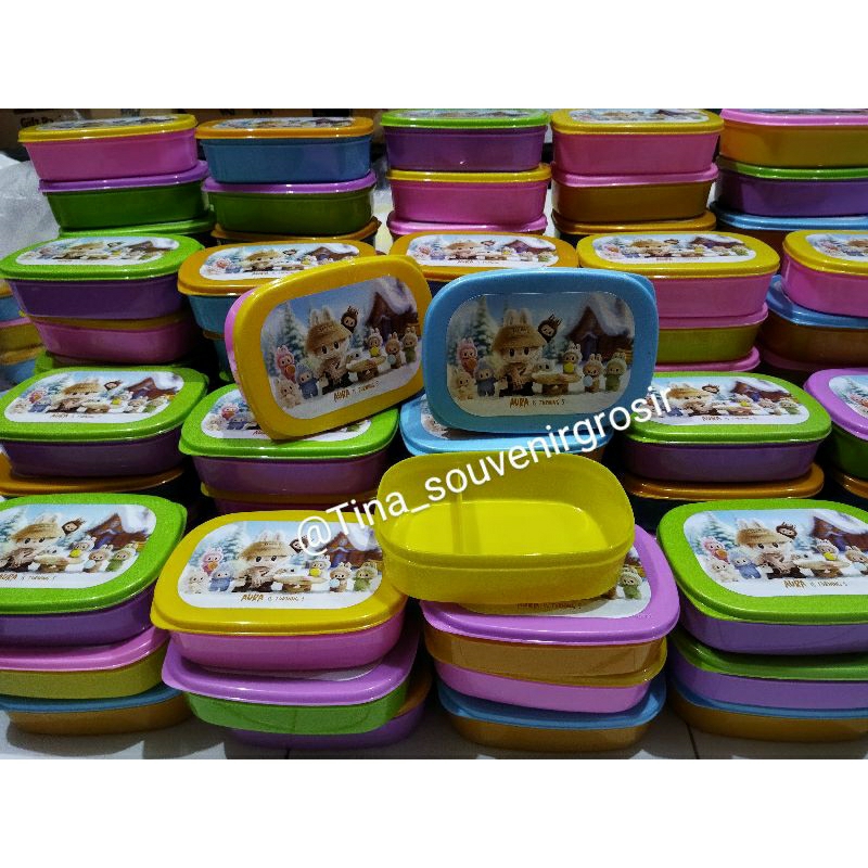 KOTAK MAKAN LABUBU//LUNCH BOX LABUBU//LUNCH BOX custom desain min 2 lusin