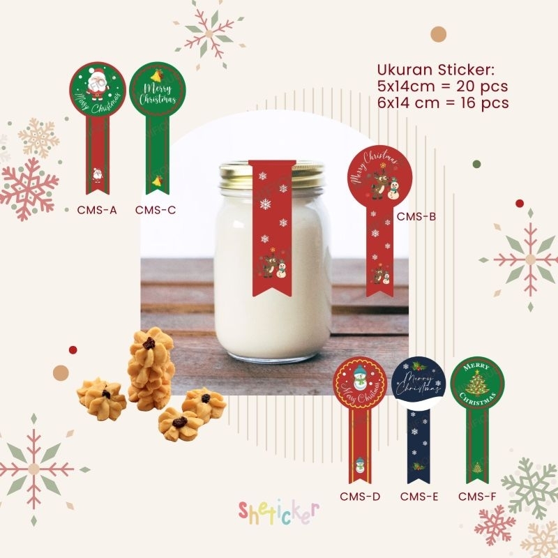 

stiker natal untuk segel toples