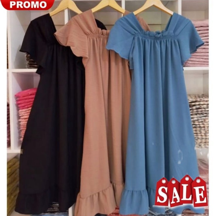 Daster Cringkel Laura Dres Fuci Cringkel Airflow Daster Termurah Viral Tiktok