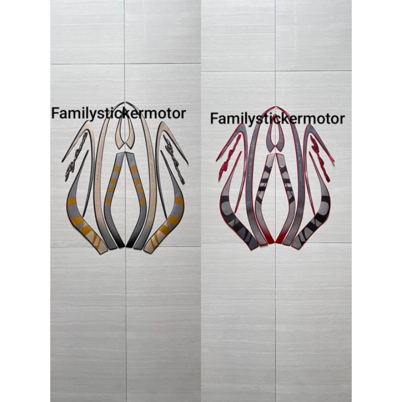 SCOOPY STYLISH TAHUN 2021 WARNA BROWN/MERAH STIKER STRIPING LIS BODY