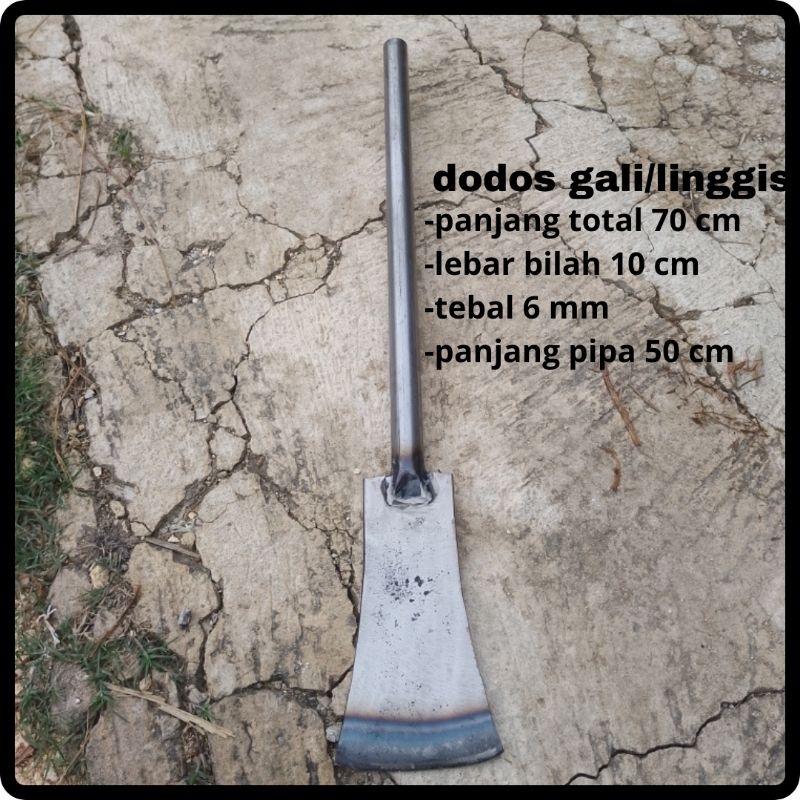 dodos galian tanah linggis besar gagang besi alat penggali tanah