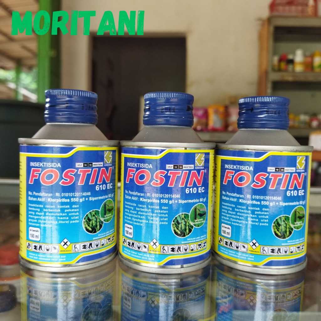 FOSTIN 610 EC 100 ml Bahan aktif Klorpirifos + Sipermetrin Insektisida Kontak dan Lambung yang Ampuh