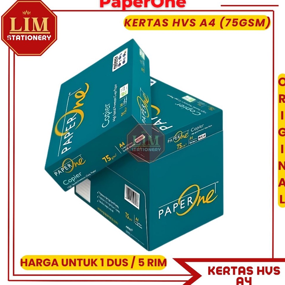 

KODE T25E InstantKertas HVS Putih A4 75Gr 5 Rim PaperOne