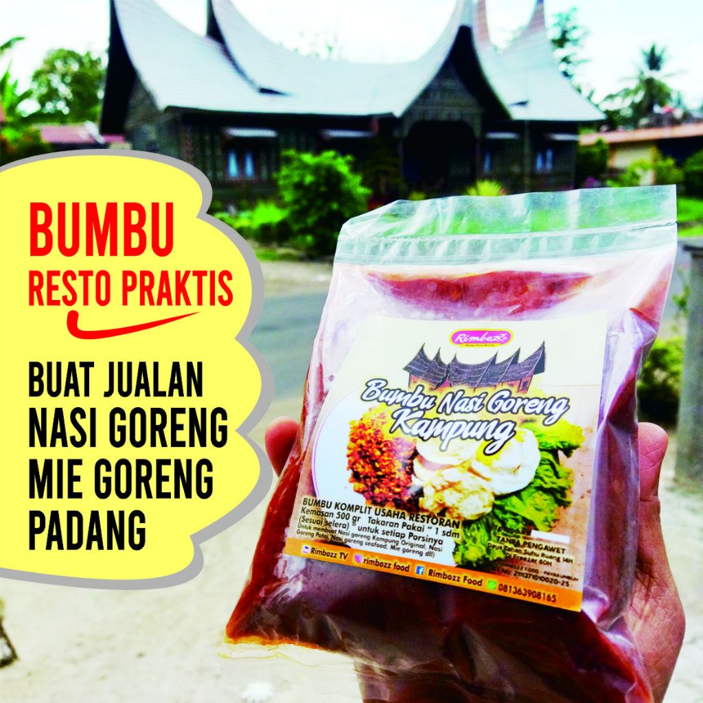 

Bumbu nasi goreng kampung 500g enak praktis untuk pengusaha resto cafe warung nasi goreng Padang