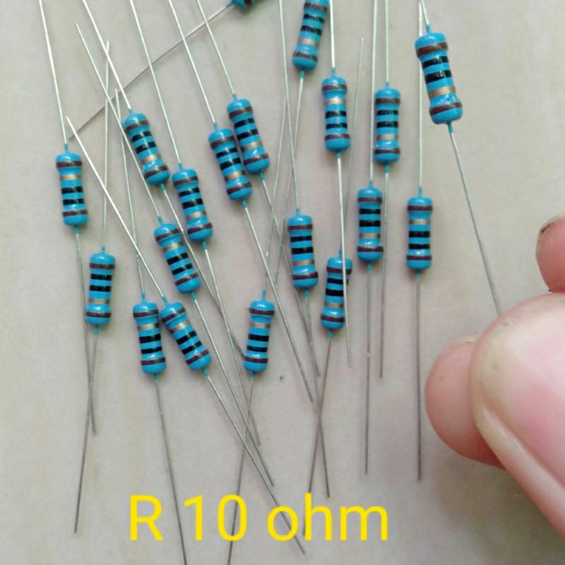 Resistor 10 ohm 1/2 watt biru