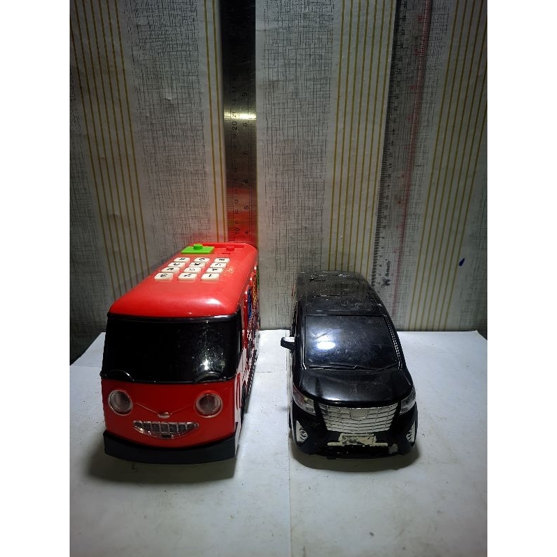 1 Set Mobilan Bus dan Mobil Alphard- Elektrik Untest- Jual Murah Mainan Preloved 1 Set Mobil Alphard