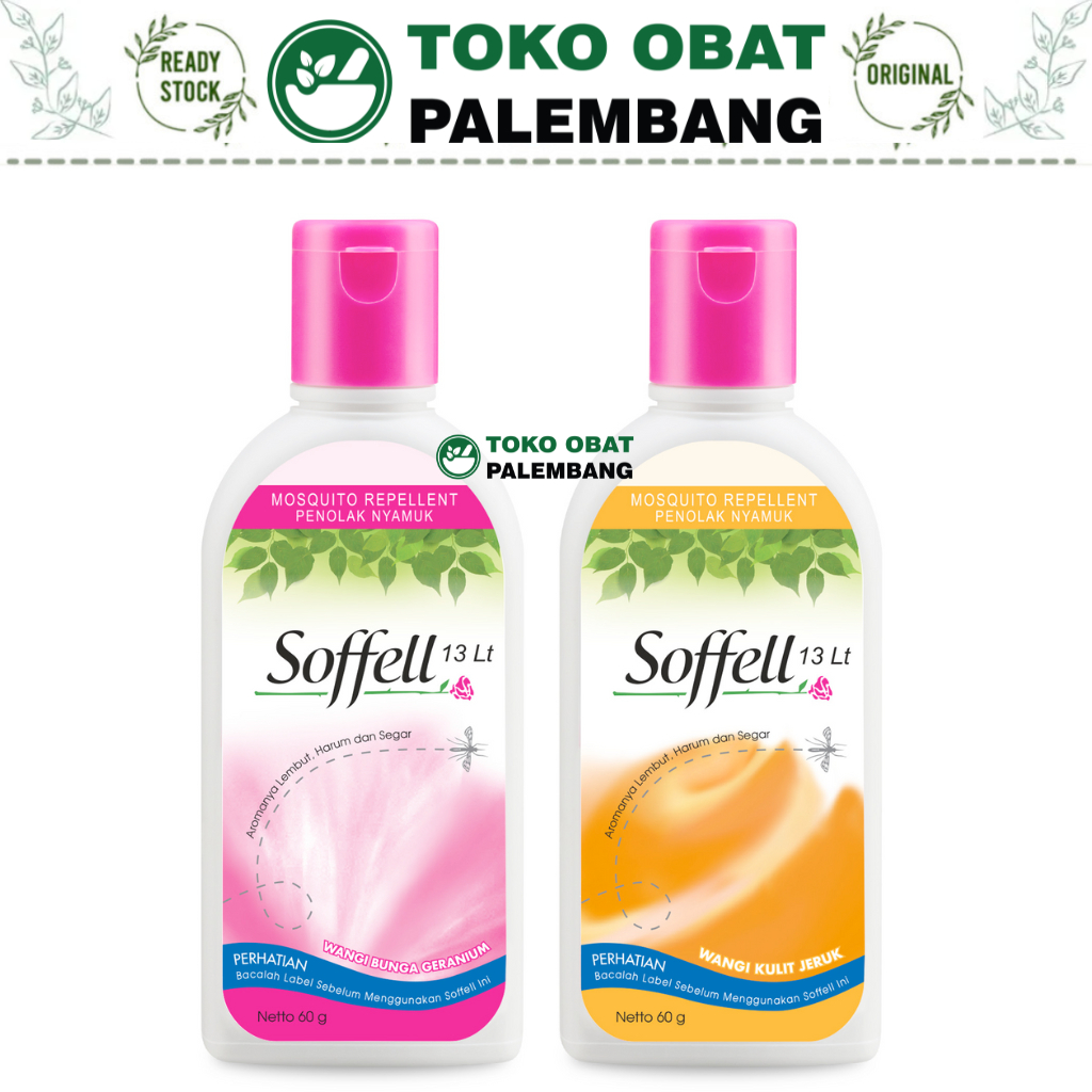 SOFFELL LOTION 60GR GERANIUM BENGKOANG KULIT JERUK 13LT LOTION NYAMUK REPELLENT ANTI NYAMUK SOFEL SO