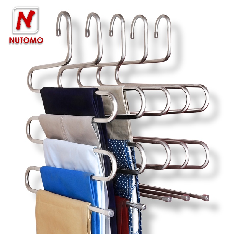 LANGSUNG KIRIM Hanger Bentuk S Stainless Steel  Gantungan Baju  Celana  Jilbab  Rok  Hijab  Syal