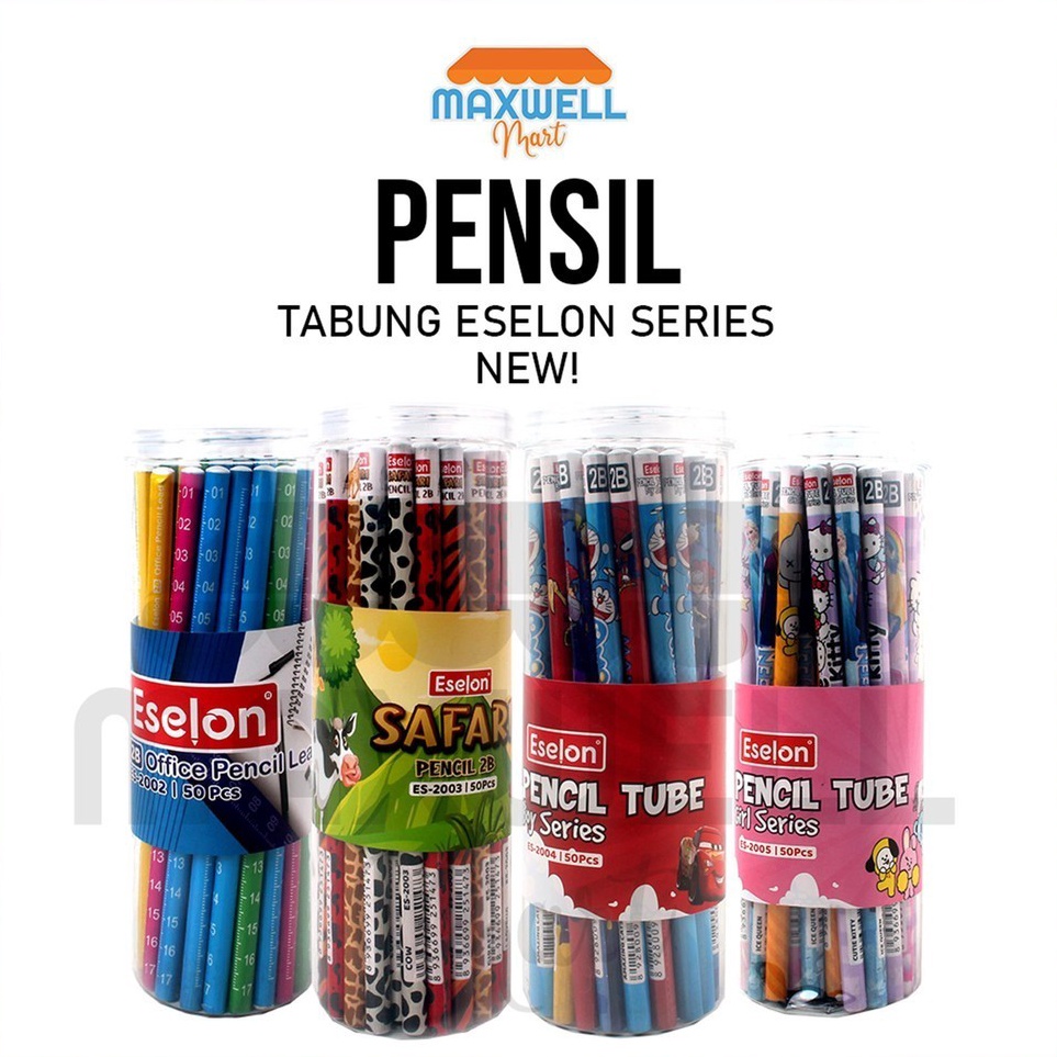 

KODE G57X ESJKT5pcs Pensil Karakter Eselon 1 Tabung Pensil 2B Karakter