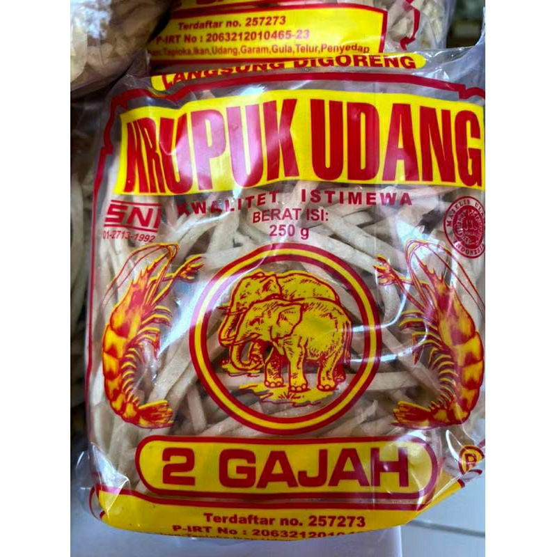 

Kerupuk Stik Udang Dua Gajah 250 Gram Krupuk Stik Indramayu 2 Gajah