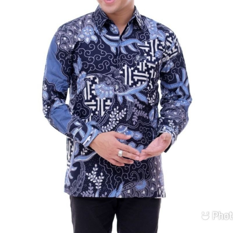 Kemeja Batik Pria Batik Tulis Lengan Panjang Berlapis Furing Dalam Batik Tulis motif Batik pria Bati