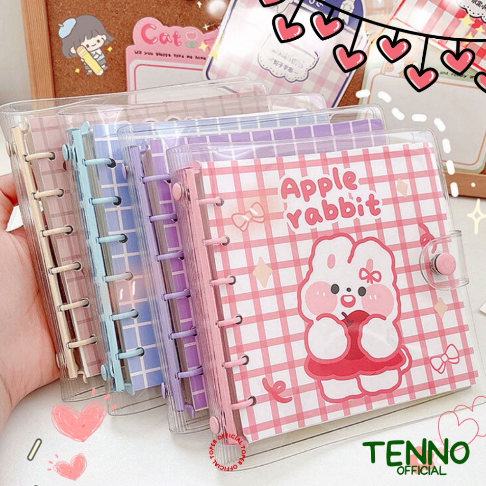 

Importir Resmi TENNO Buku Binder Notebook Aesthetic Colourfull Edisi Rabbit Mini 13x13cm Lucu Karakter Character Estetik