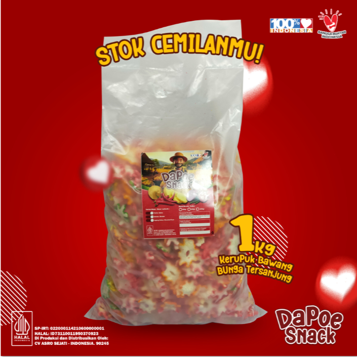 

Kerupuk Bawang Bunga Tersanjung 1kg