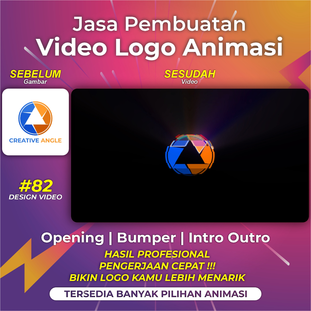 Jasa Edit Video Animasi Opening Intro Outro UMKM Perusahan Organisasi Instansi